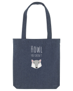 Howl you doin'? variant (alb)  Sacoșă textilă