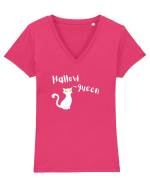 Hallow-queen (alb)  Tricou mânecă scurtă guler V Damă Evoker