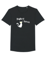Hallow-queen (alb)  Tricou mânecă scurtă guler larg Bărbat Skater
