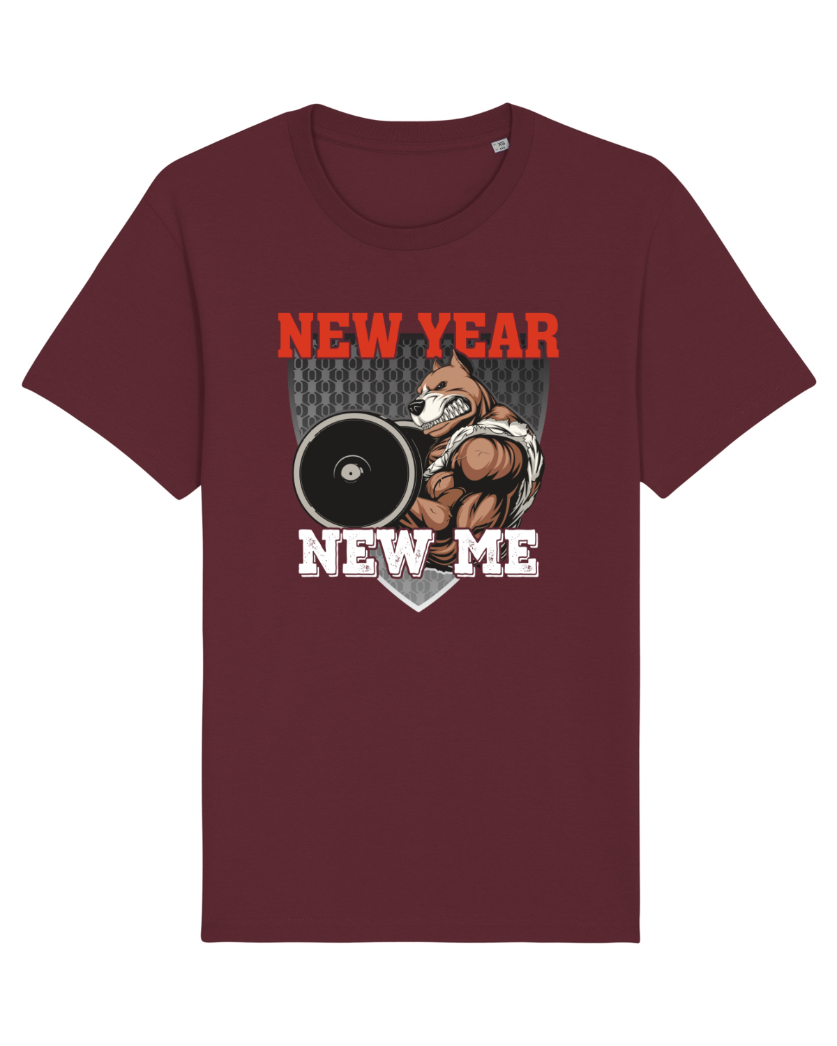 Tricou mânecă scurtă Unisex Rocker Burgundy