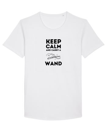Keep calm and carry a wand White