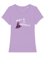 What's up my witches? Tricou mânecă scurtă guler larg fitted Damă Expresser