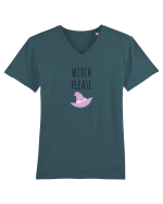 Witch Please (negru)  Tricou mânecă scurtă guler V Bărbat Presenter