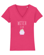 Witch Club Cauldron (alb)  Tricou mânecă scurtă guler V Damă Evoker