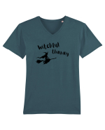 Witchful thinking (negru)  Tricou mânecă scurtă guler V Bărbat Presenter
