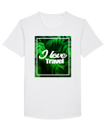 Travel Tricou mânecă scurtă guler larg Bărbat Skater