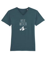 Basic Witch (alb)  Tricou mânecă scurtă guler V Bărbat Presenter