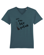Don't drink her potion (negru) Tricou mânecă scurtă guler V Bărbat Presenter