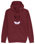 Witch Club Moth (negru)  Hanorac cu fermoar Unisex Connector