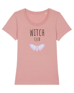 Witch Club Moth (negru)  Tricou mânecă scurtă guler larg fitted Damă Expresser