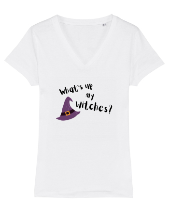 What's up my witches? (negru)  White