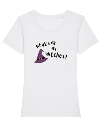 What's up my witches? (negru)  White