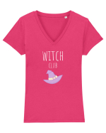 Witch Club Hat (alb)  Tricou mânecă scurtă guler V Damă Evoker