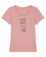 Funny Bones (oase amuzante) negru Tricou mânecă scurtă guler larg fitted Damă Expresser