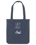 Lazy Bones (alb)  Sacoșă textilă
