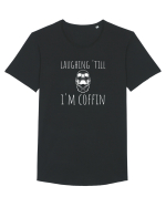 Laughin' till I'm coffin. (alb)  Tricou mânecă scurtă guler larg Bărbat Skater
