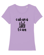Cabană Team(negru)  Tricou mânecă scurtă guler larg fitted Damă Expresser