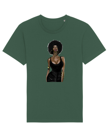 Afro Girl Bottle Green