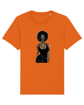 Afro Girl Bright Orange