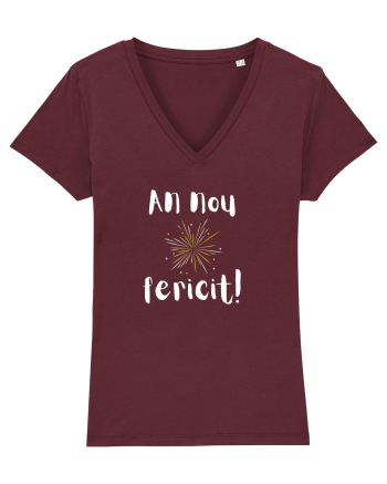 An Nou Fericit (artificii) alb Burgundy