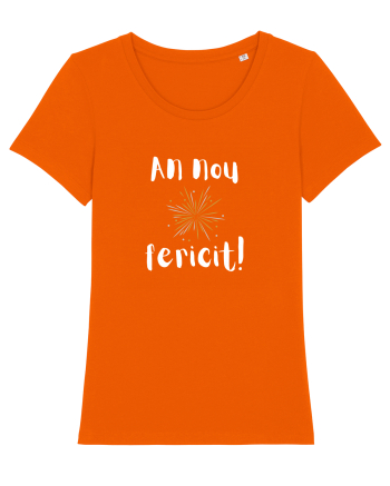 An Nou Fericit (artificii) alb Bright Orange