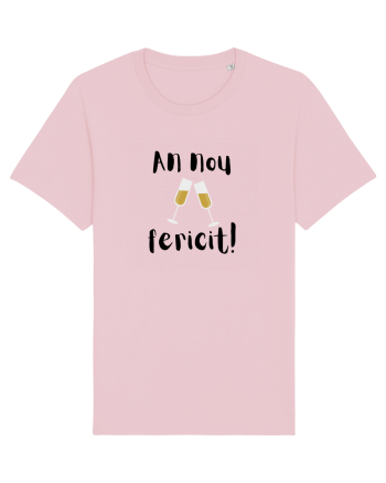 An Nou Fericit (șampanie) negru  Cotton Pink