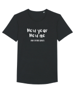 New Year, New Me and Other Jokes (alb)  Tricou mânecă scurtă guler larg Bărbat Skater