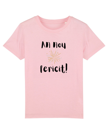 An Nou Fericit (artificii) negru Cotton Pink