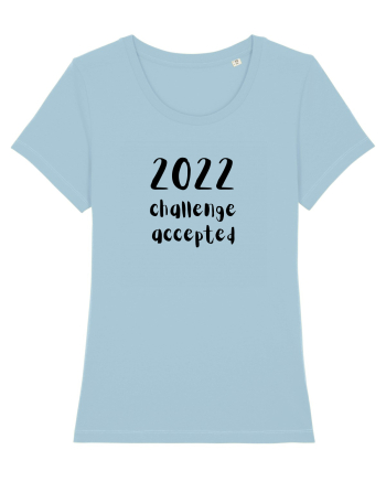 2022 Challenge Accepted (negru)  Sky Blue