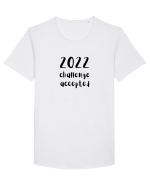 2022 Challenge Accepted (negru)  Tricou mânecă scurtă guler larg Bărbat Skater