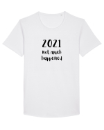 2021 not much happened (negru)  Tricou mânecă scurtă guler larg Bărbat Skater