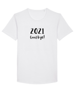 2021 good bye! (negru)  Tricou mânecă scurtă guler larg Bărbat Skater