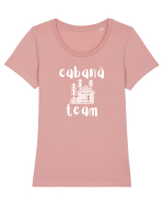 Cabană Team (alb)  Tricou mânecă scurtă guler larg fitted Damă Expresser