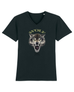 Wolf Tricou mânecă scurtă guler V Bărbat Presenter