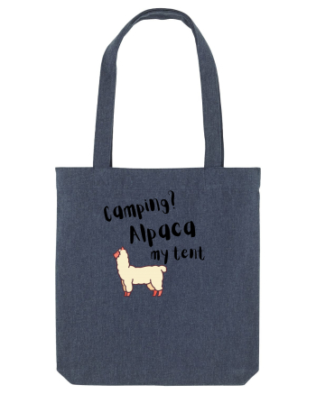 Camping? Alpaca my tent (negru)  Midnight Blue
