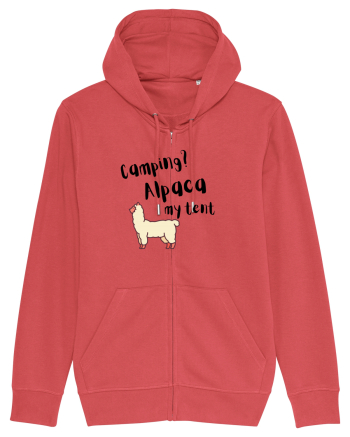 Camping? Alpaca my tent (negru)  Carmine Red