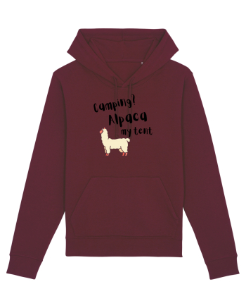 Camping? Alpaca my tent (negru)  Burgundy