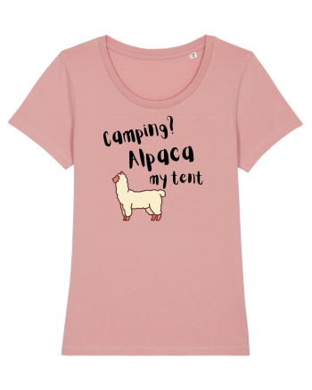 Camping? Alpaca my tent (negru)  Canyon Pink