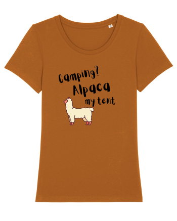 Camping? Alpaca my tent (negru)  Roasted Orange