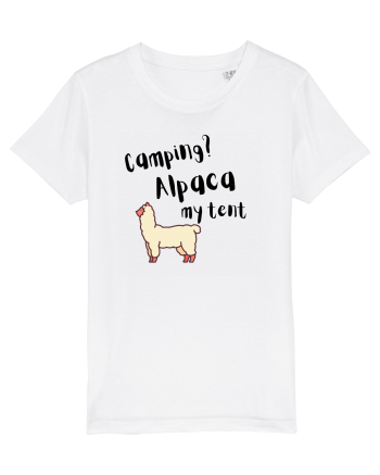 Camping? Alpaca my tent (negru)  White