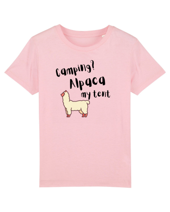 Camping? Alpaca my tent (negru)  Cotton Pink