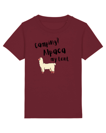 Camping? Alpaca my tent (negru)  Burgundy