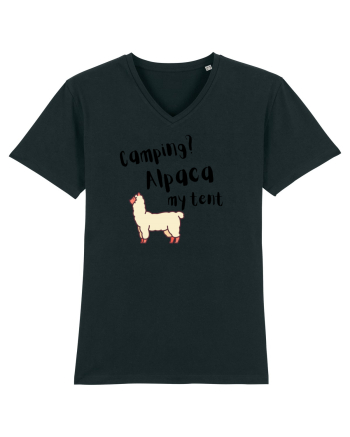 Camping? Alpaca my tent (negru)  Black