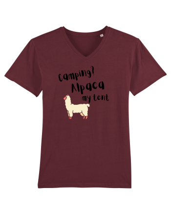 Camping? Alpaca my tent (negru)  Burgundy