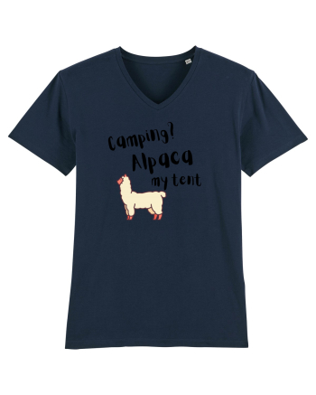 Camping? Alpaca my tent (negru)  French Navy