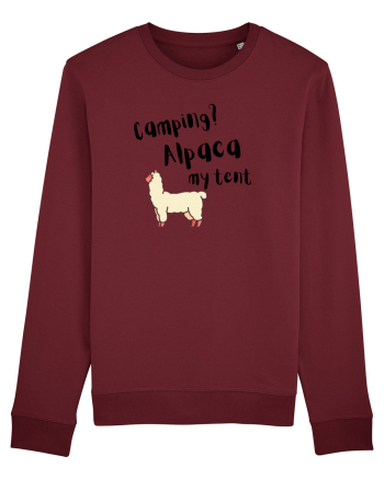 Camping? Alpaca my tent (negru)  Burgundy