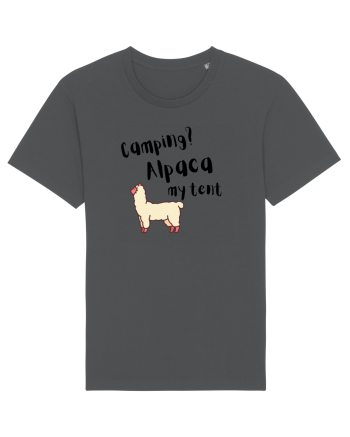 Camping? Alpaca my tent (negru)  Anthracite