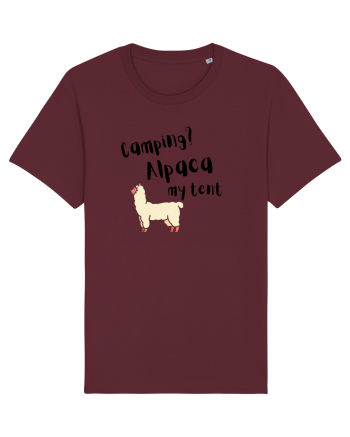 Camping? Alpaca my tent (negru)  Burgundy