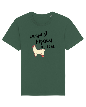 Camping? Alpaca my tent (negru)  Bottle Green