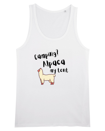 Camping? Alpaca my tent (negru)  White